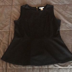 Black H&M peplum tank top